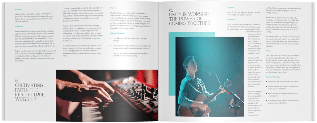 Worship Team Devotional Inside Pages