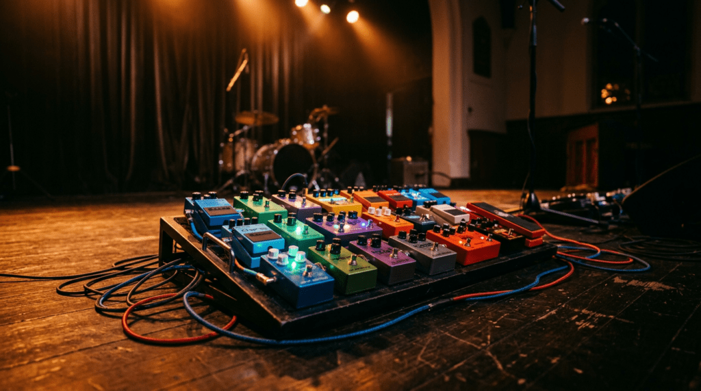 worship guitar pedalboard